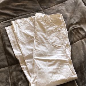 White linen pants
